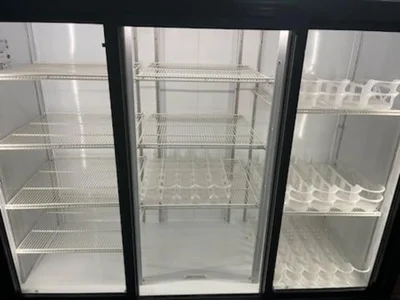 Used Beverage Air 2019 Beverage Air LumaVue 3 Glass Sliding Door Merchandising Cooler Refrigerator Display Refrigerators Illinois US | Falcon Restaurant Supply #1376452