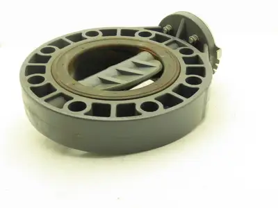 Colonial 411N 6" CPVC Butterfly Valve EPDM PVC Disc 8-Bolt w/Handle