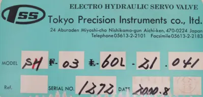 NEW TOKYO SH03-60L-21-041 SERVO VALVE SH0360L21041