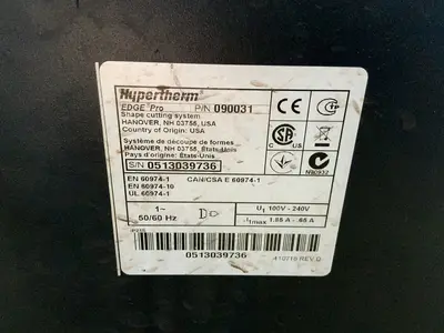 Used HYPERTHERM EDGE PRO CNC & N/C Controls Ohio US | HGR 24 #1314763