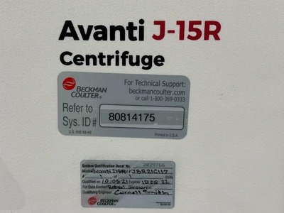 USED Beckman Coulter Avanti J-15R IVD