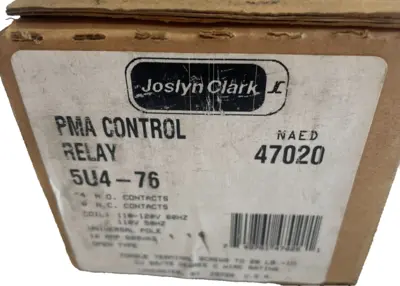 NEW JOSLYN CLARK 5U4-76 PMA CONTROL RELAY 5U476