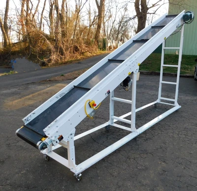 USED HYTROL INCLINED CONVEYOR PC