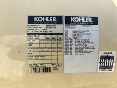 USED KOHLER 400REOZDD