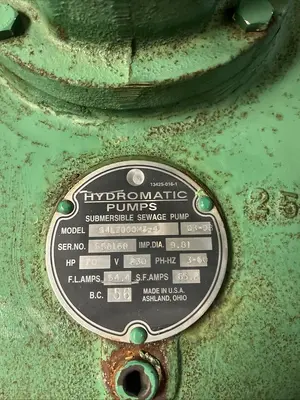 Used HYDROMATIC PUMP S4L2000M3-4 Submersible Pumps Ohio US | Surplus Asset Holdings #1226330