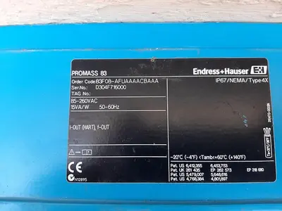 Meter, Flow, Endress Hauser, Promass F 3/8", 316 S/st, A #S743322