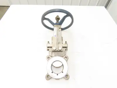 ITT Fabri-Valve C67 3" Stainless Knife Gate Valve Lug Style Rubber Seat