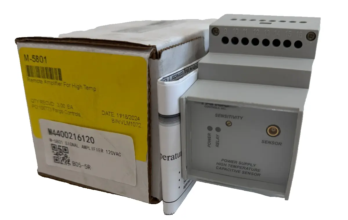 NEW FARGO CONTROLS M-5801 SIGNAL AMPLIFIER 120VAC S3625D M5801