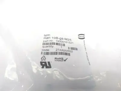 New | in-Stock Harting HAN 10B-gs-M25 Connector Hood Connector Accessories Michigan US | Maverick Industrial Sales #1481512