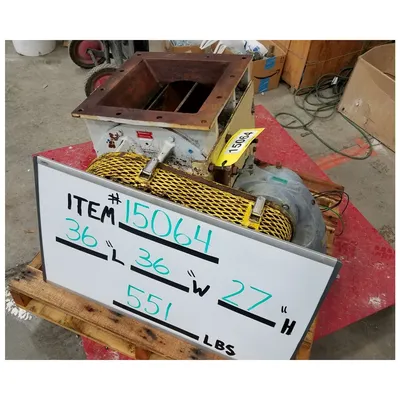 Used 12" K-tron Premier Pneumatics Square Rotary Airlock Valve