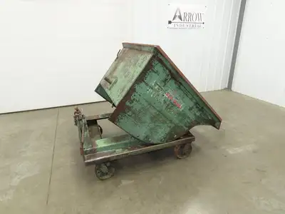 Self Dumping Hopper 1/2 Yd Capacity Heavy Duty Steel Casters 52x38x41"