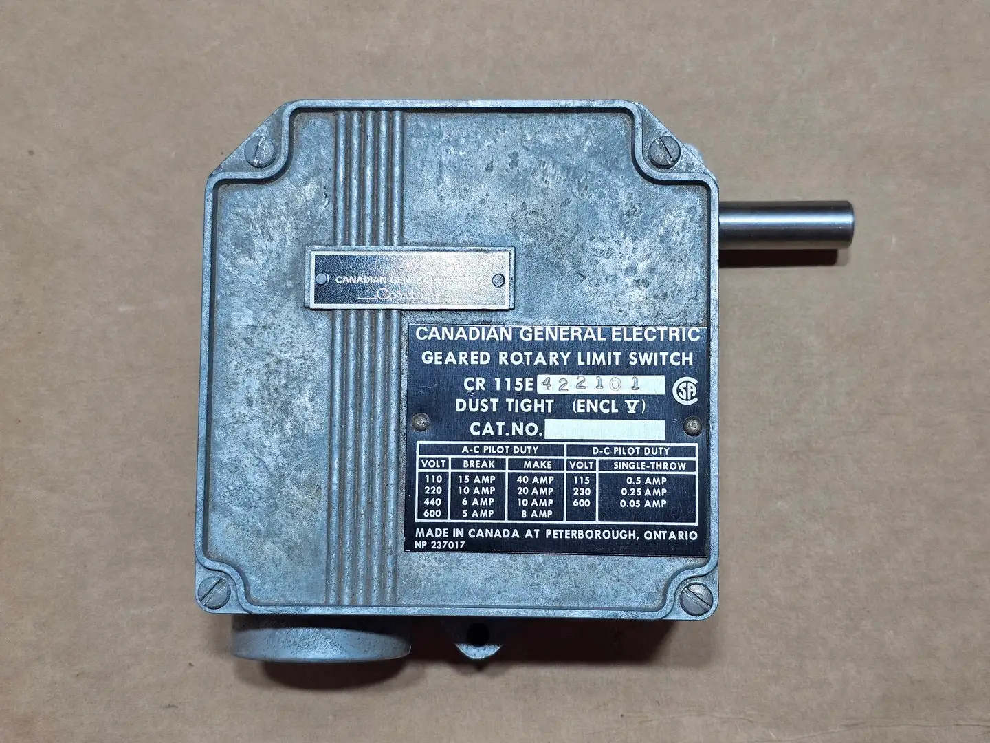Used CANADIAN GENERAL ELECTRIC CR115E Switchgears British Columbia CA | Lenmark #1434247