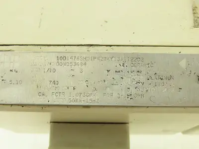 ABB 10D1476SH01PM29KY13A1122C2 Flow Tube Meter 1/10" 3mm Ceramic 740psi