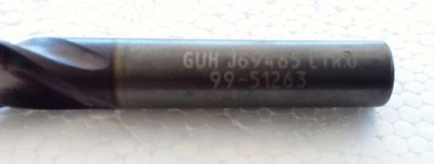 Solid Carbide Drill Bit GUH J69465 LTR U 99-51263 Tool New