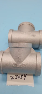 LOT OF 2 MB-304 1 7/8"" Tee,Stainless Steel Fitting 150-1 SP114