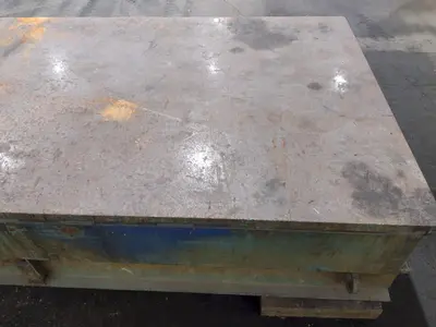 16' X 6' X 26"H HEAVY DUTY STEEL TOP WELDING LAYOUT TABLE: STOCK #18978