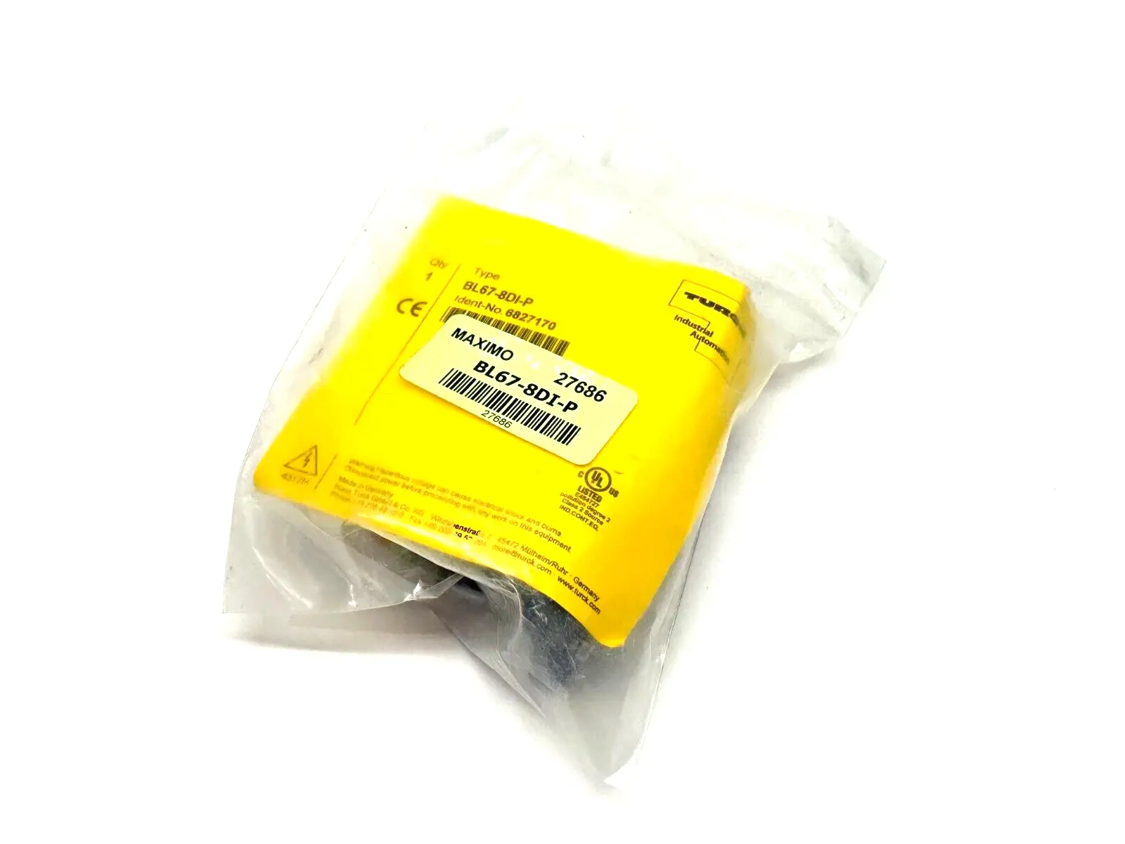 BL67-8DI-P,6827170 | Turck BL67-8DI-P Base Module Digital 8-Input 6827170 - New