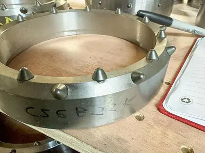 New | in-Stock AFTERMARKET 6" DUAL ROTARY SHOE – 22 BALLISTIC BUTTON ASSEMBLY Drilling Attachments Pennsylvania US | East West Machinery & Drilling #1418078