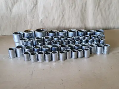 Assorted Socket Set, 3-/8" to 1-1/2", 10-24 mm, 58 pc