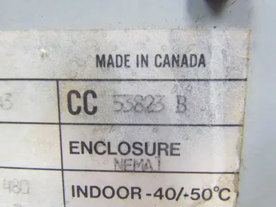 ASEA Inc. 53823 B Individual capacitor 3-Phase 480VAC 60Hz 10KVAR