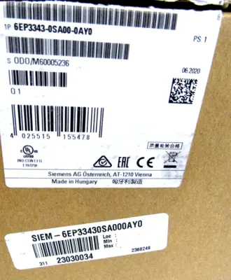 NEW SIEMENS 6EP33430SA000AY0 POWER SUPPLY SITOP PSU3600