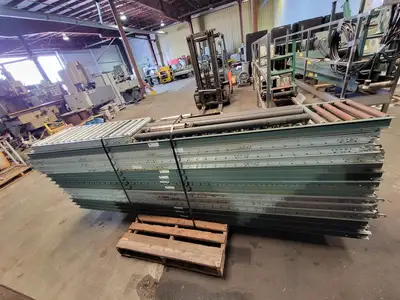 120 x 18 x 2.5 in. Roller Conveyor