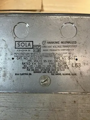 Used SOLA 23-22-150 Miscellaneous Equipment (Electrical & Power) | Surplus Asset Holdings #1191096