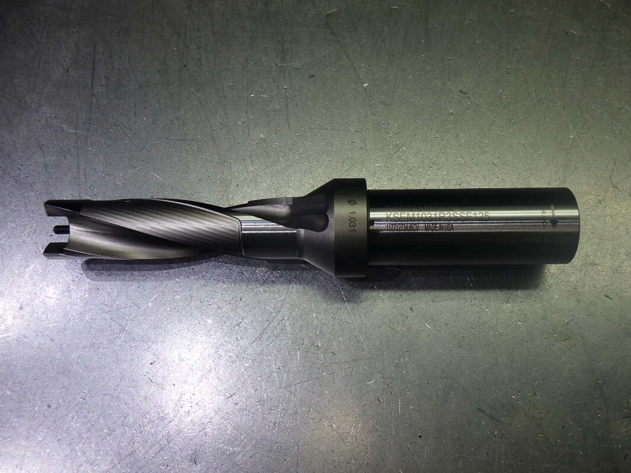 Kennametal #6 1.031" Coolant Thru 3xD Drill 1.25" Shank KSEM1031R3SSF125 (LOC992A)