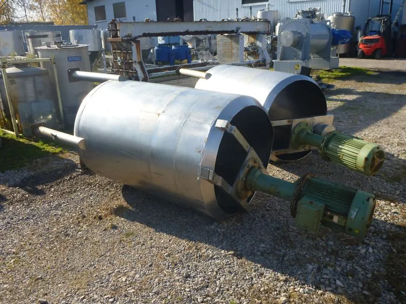 1500 L Vertical Stainless Steel Mixing Tank With Dissolver Agitator