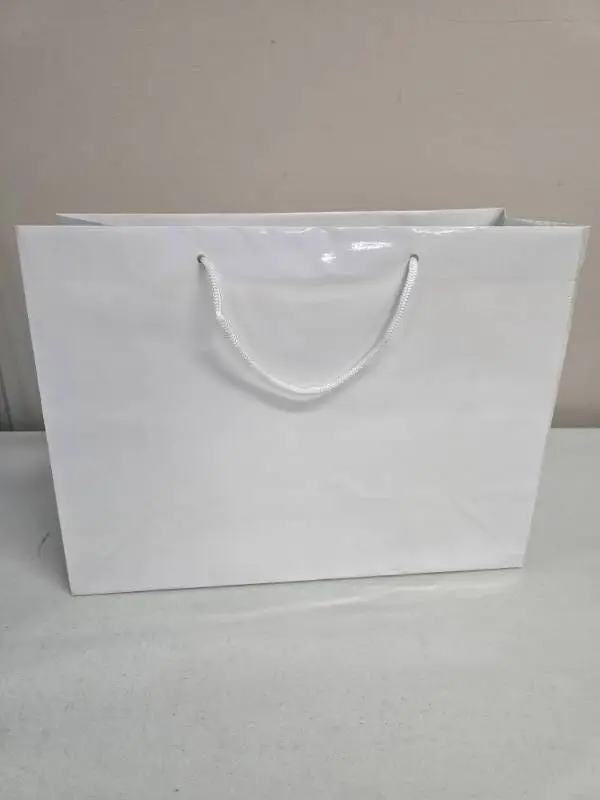 White Gloss 16" x 6" x 12" Gift Bags