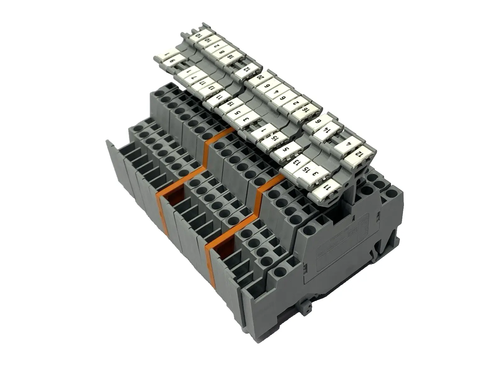 USED WAGO DOUBLE-DECK TERMINAL BLOCK LOT OF 19