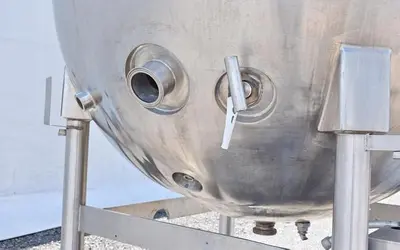 Used Hamilton 500 Gallon Jacketed Tank (Kettle), Full Vacuum / Evaporator
