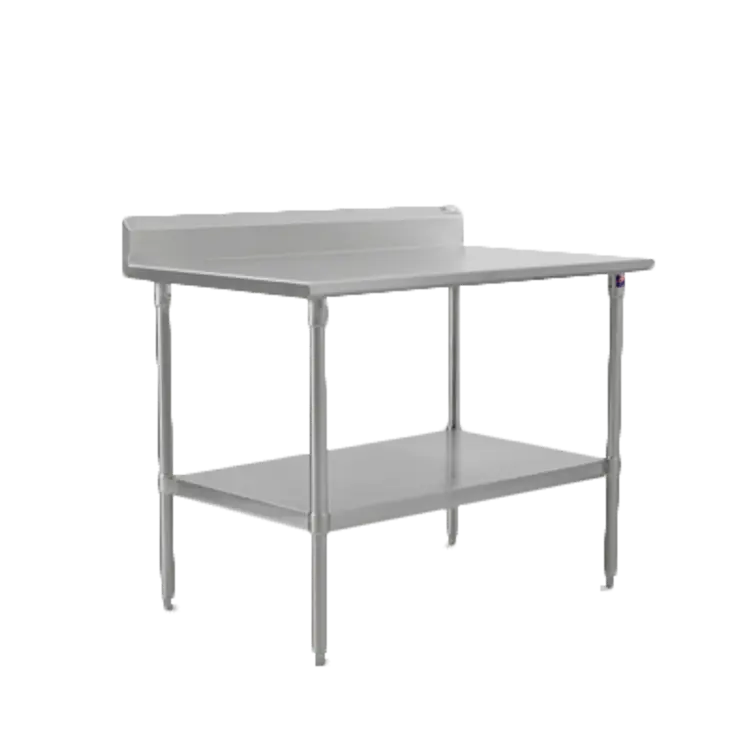 New | in-Stock John Boos Old Stock John Boos ST6R5-3060SSK-X 60"W x 30"D Stainless Steel Work Table with Backsplash Food Prep Tables Illinois US | Falcon Restaurant Supply #1375872