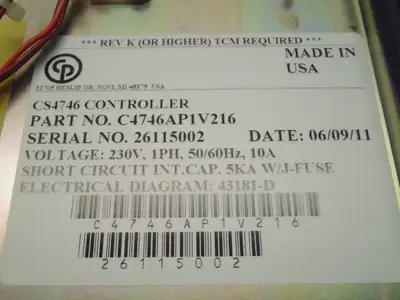 Used Chicago Pneumatic CS4746 Electrical Controls Michigan US | Maverick Industrial Sales #1487402