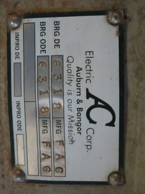 200 hp General Electric AC Motor 1190 Rpm