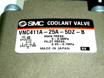 NEW SMC VNC411A-25A-5DZ-B COOLANT VALVE VNC411A25A5DZB