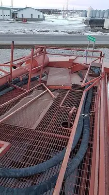 USED 28 M3 (180 BBL) SKID MOUNTED 2 COMPARTMENT MUD TANK