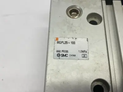 USED SMC COMPACT GUIDE CYLINDER, BALL BEARING, 100MM STROKE