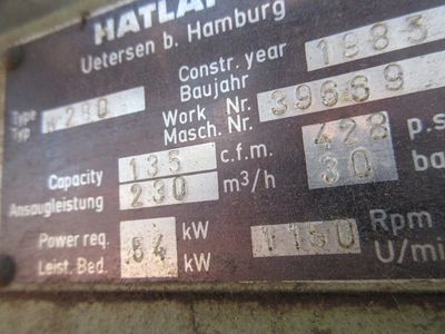 USED 1985 HATLAPA W280