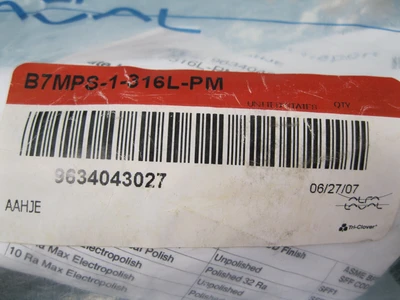 NEW Alfa Laval B7MPS-1-316L-PM B-P