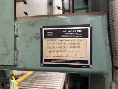 W.F. WELLS B-25-3C Horizontal Band Saws | Blackout Equipment, LLC (7)