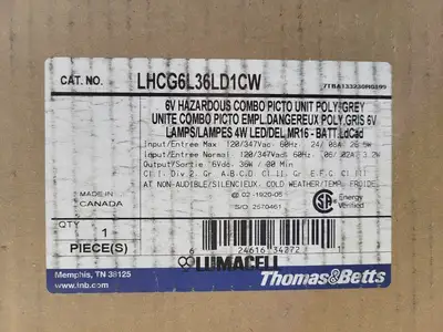 NEW THOMAS & BETTS LHCG6L36LD1CW