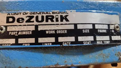 DeZURIK Gate Valve 9200199 SIZE 2 GATE 304 STAINLESS MANUAL 2" VALVE STOCK PF201