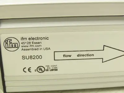 IFM SU8200 Ultrasonic Flow Meter Digital Display Sensor 100L/min 16 Bar 19-30VDC
