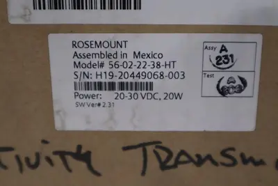 NEW EMERSON 56-02-22-38-HT S/N H19-20449068-003 20-30VDC 20W STOCK 5896