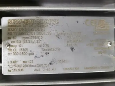 USED SEW-EURODRIVE RX87 DRN132L4/RI