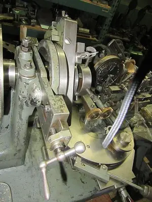 3382-385 Antique RA LIENHARD SUISSE Chaux-De-Fonds Horizontal & Vertical Rotary Engine TURNING / BROCADING MACHINE
