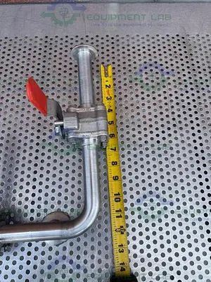 USED LOT OF 2 - FLOWSERVE 1 EK7066TXBO V36 RO BALL VALVE W/ 3 WAY 1" SANITARY FITTING