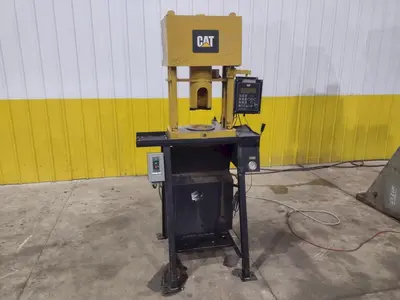 CAT CRIMPUTER HOSE CRIMPING & COUPLING PRESS , WITH TOOLING DIES & ENERPAC HYDRUALIC UNIT: YOBRO #24865