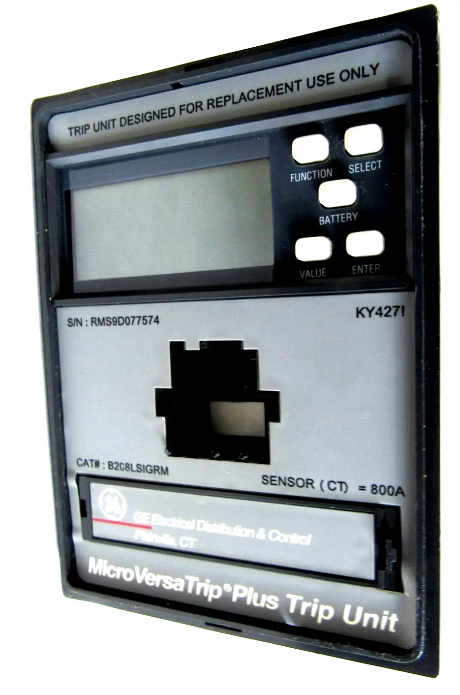 REFURBISHED GENERAL ELECTRIC B208LSIGRM TRIP UNIT RMS9D